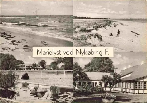 AK / Ansichtskarte Marielyst Nykobing Falster DK Strand Duenen Ostsee Bungalow Teich Garten Mehrbildkarte