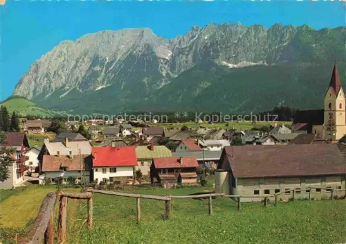 AK / Ansichtskarte Bad Mitterndorf Steiermark AT Grimming Dorf Kirche Berge Wiesen Salzkammergut Kirchturm