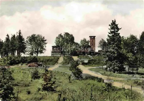 AK / Ansichtskarte Ravensberg 670m Bad Sachsa Harz Niedersachsen Hotel-Berghof-Ravensberg Aussichtsberg Turm Harz Wald Wintersport