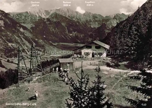 AK / Ansichtskarte Bad Oberdorf Bad Hindelang Bayern Sesselbahn Berg-Café Imbergerhorn Geishorn Rauhorn Kugelhorn Hinterstein Allgaeu Berge