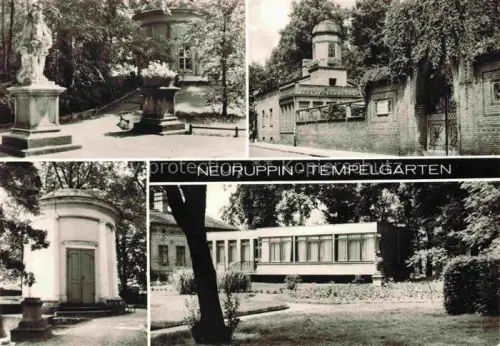AK / Ansichtskarte Neuruppin Neu-Ruppin Brandenburg Tempelgarten Statue Pavillon Park Gartenanlage Denkmal