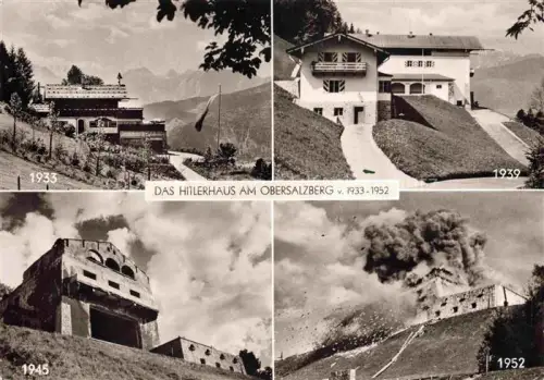 AK / Ansichtskarte Obersalzberg Berchtesgaden Bayern Hitlerhaus Berghof Bunker Sprengung-1952 Berge 1933 1939 1945 S/W-Fotokarte