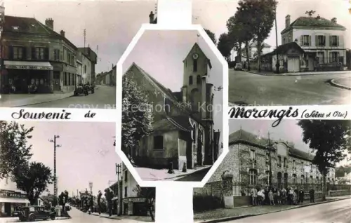 AK / Ansichtskarte Morangis  PALAISEAU 91 Essonne Café-Tabac Kirche Dorfstrasse Schulgebaeude Ortsansicht