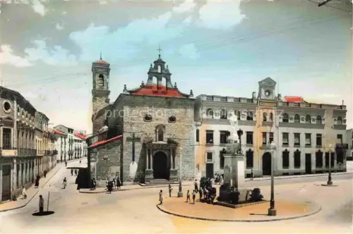 AK / Ansichtskarte Linares Jaen Andalucia ES Plaza-San-Francisco Correos Kirche Platz Passanten Denkmal