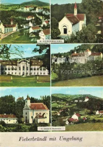 AK / Ansichtskarte Maria Fieberbruendl Kaibing Steiermark AT Kirche Schloss-Herberstein Bundessportschule-Schielleiten St-Johann-bei-Herberstein Ortsansicht Umgebung