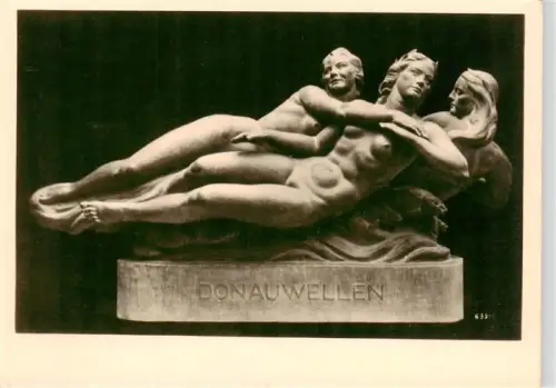 AK / Ansichtskarte WIEN AT Skulptur Donauwellen Akt Plastik Wiener-Kuenstlerhaus Josef-Muellner Allegorien