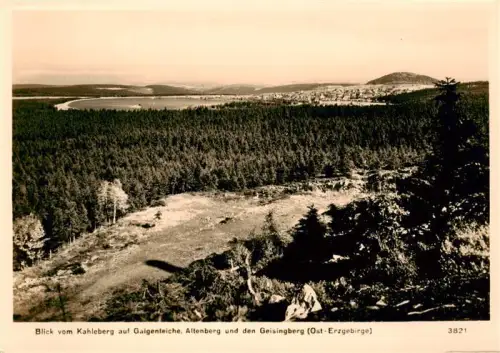 AK / Ansichtskarte Altenberg Dippoldiswalde Sachsen Kahleberg Gaigenteiche Altenberg Geisingberg Ost-Erzgebirge Nadelwald Teich Bergblick