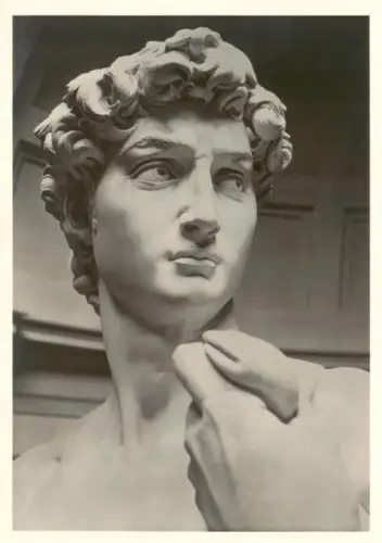 AK / Ansichtskarte Florenz FIRENZE IT Michelangelo David-mit-der-Schleuder Skulptur Statue Marmor Galleria