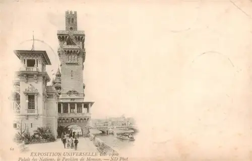 AK / Ansichtskarte PARIS 75 Exposition-Universelle-1900 Palais-des-Nations Pavillon-de-Monaco Seine Weltausstellung Historismus Taxe