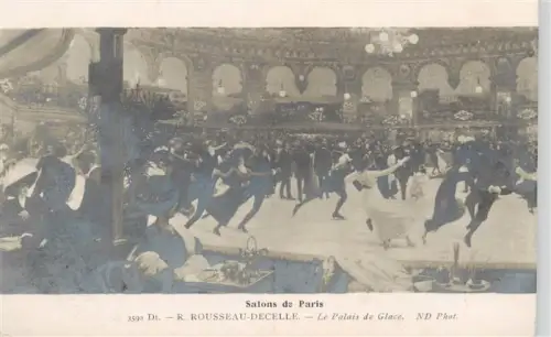 AK / Ansichtskarte PARIS 75 Palais-de-Glace Eislaeufer Ballsaal Belle-Epoque Eleganz Gesellschaft Saeulenhalle