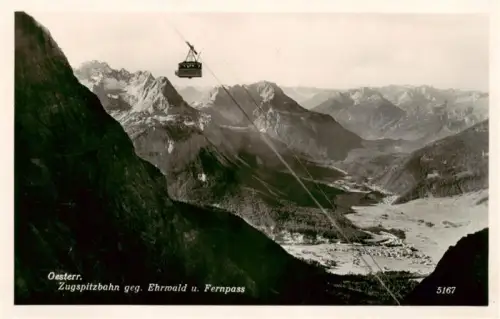 AK / Ansichtskarte Ehrwald Tirol AT Zugspitzbahn Fernpass Bergpanorama Seilbahn Zugspitze Tiroler-Alpen Berghotel-Zugspitzkamm