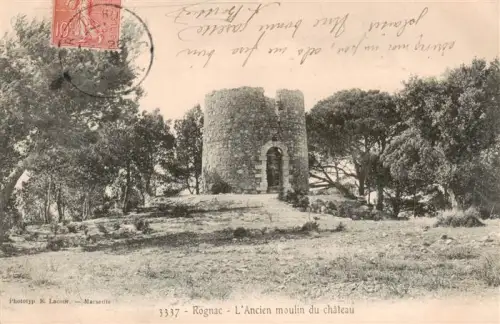 AK / Ansichtskarte Rognac 13 Bouches-du-Rhone Moulin-du-Chateau Turm Ruine Baeume Huegel