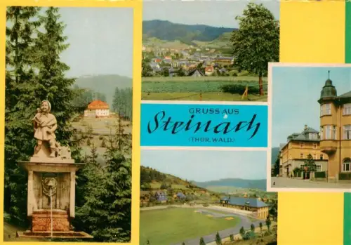 AK / Ansichtskarte Steinach Thueringen Sonneberg Steinach Rossenbrunnen Sanatorium Stadion Hotel-Loreley Stadtansicht Thueringer-Wald
