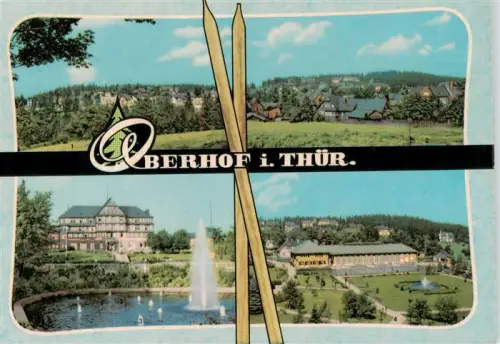 AK / Ansichtskarte Oberhof Thueringen Ernst-Thaelmann-Haus Haus-der-Freundschaft Springbrunnen Teilansicht Waldsiedlung Erholungsort Mehrbildkarte