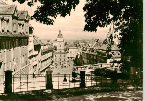 AK / Ansichtskarte GOTHA  Thueringen Markt Rathaus Uhrenturm Stadtblick Gruenderzeitbauten Baeume