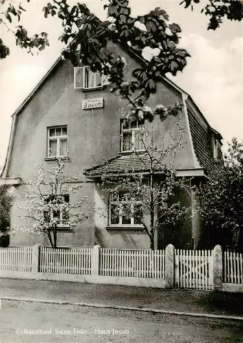 AK / Ansichtskarte Bad Sulza Thueringen Volkssolbad Haus-Jacob Pension Zaun Baeume Wohnhaus