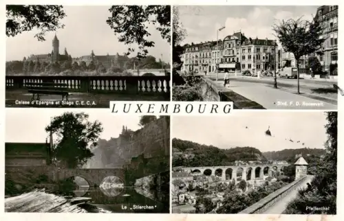 AK / Ansichtskarte LUXEMBOURG  Luxemburg Caisse-d Epargne Blvd-F-D-Roosevelt Stierchen Pfaffenthal Viadukt Bruecke Stadtansicht