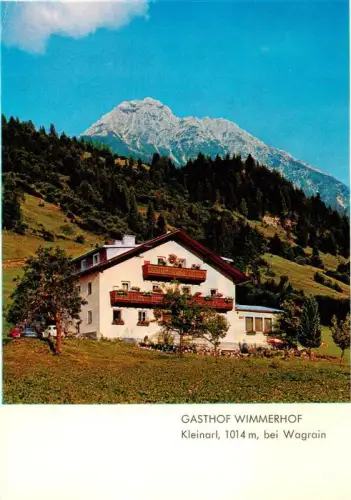 AK / Ansichtskarte Kleinarl Pinzgau-Pongau AT Gasthof-Wimmerhof Pension Berge Wald Wiesen Blumenbalkon Wagrain