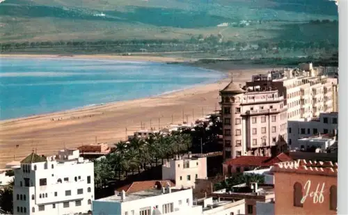 AK / Ansichtskarte TANGER Tangier Tangiers Maroc Strand La-plage Meer Palmen Hotels Strandpromenade Bucht Stadtansicht