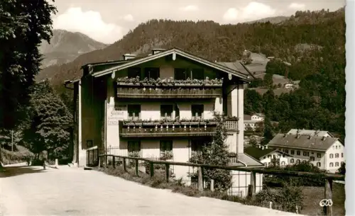 AK / Ansichtskarte BERCHTESGADEN Bayern Fremdenheim Haus-Freiblick Pension Balkon Blumen Berge Wald Salzburgerstrasse
