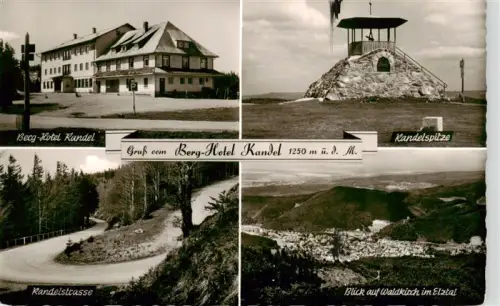 AK / Ansichtskarte Kandel Breisgau Waldkirch BW Berg-Hotel-Kandel Kandelspitze Kandelstrasse Waldkirch Elztal Schwarzwald Bergblick Serpentine
