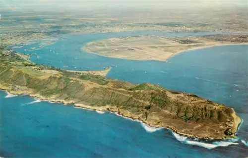 AK / Ansichtskarte Point Loma San Diego California USA Point-Loma San-Diego-Bay North-Island Coronado Halbinsel Flughafen Klippen Luftbild