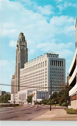 AK / Ansichtskarte Columbus Ohio USA Ohio-Departments-of-State-Building LeVeque-Lincoln-Tower Wolkenkratzer Art-Deco Marmorgebaeude Innenstadt