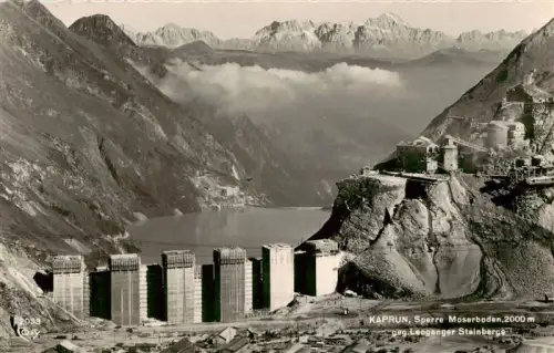 AK / Ansichtskarte Moserboden 2000m Kaprun Zell am See AT Sperre-Moserboden Stausee Leoganger-Steinberge Staudamm Berge Gebirge Baustelle