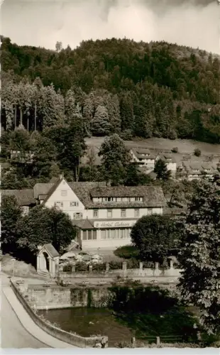 AK / Ansichtskarte Hoefen Enz Luftkurort Hotel-Pension-Ochsen Enz Wildbad Schwarzwald Wald S/W