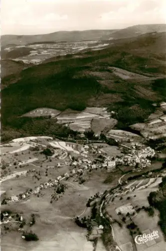 AK / Ansichtskarte Heiligkreuzsteinach Heidelberg BW Dorf Huegel Wald Felder Luftbild Tal