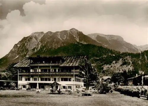 AK / Ansichtskarte OBERSTDORF Bayern Kappelerhaus Hotel-garni Rubihorn Alpen Liegewiese Allgaeu Kurpark