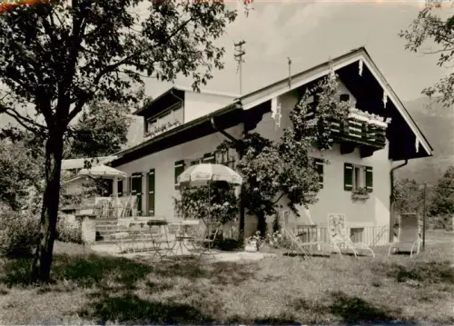 AK / Ansichtskarte BAD REICHENHALL Bayern Landhaus-Cleve Garten Sonnenschirm Terrasse Haus Alpenvorland