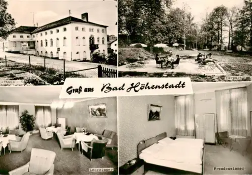 AK / Ansichtskarte Bad Hoehenstadt Kurhaus Kurpark Lesezimmer Fremdenzimmer Kneippbad Kurort