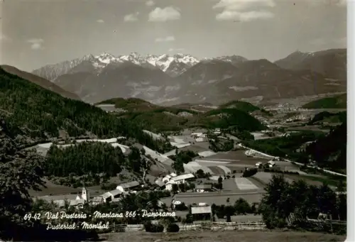 AK / Ansichtskarte Mantana Monthal St Lorenzen Val Pusteria IT Val-Pusteria Pustertal Berge Alpen Kirche Dorf Wiesen Felder