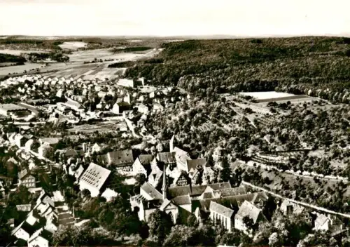 AK / Ansichtskarte Maulbronn Luftbild Klosterstadt Kloster Kirche Altstadt Felder Wald