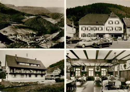 AK / Ansichtskarte Schenkenzell Gasthof-Ochsen Gaestehaus Metzgerei Luftaufnahme Gaststube Schwarzwald