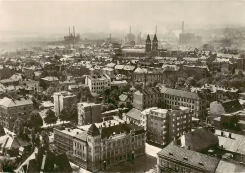 AK / Ansichtskarte OSTRAVA Maehrisch Ostrau CZ Stadtpanorama Industriegebiet Schornsteine Kirche Daecher Industriestadt