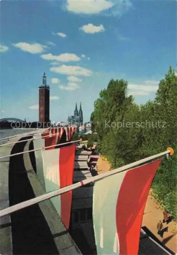 AK / Ansichtskarte BUGA Bundesgartenschau Koeln Staatenhaus auf Messeturm und Dom 