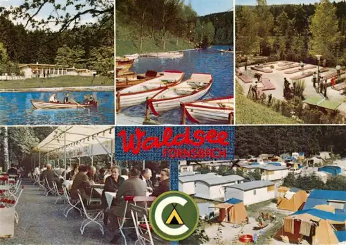 AK / Ansichtskarte Fornsbach Murrhardt Rems-Murr-Kreis BW Waldsee Camping Ruderboote Minigolf Terrasse Schwaebischer-Wald Zelte Wohnwagen