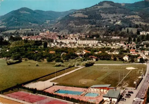AK / Ansichtskarte Tullins Grenoble 38 Isere Piscine Sportplatz Fussballfeld Tennisplatz Ortschaft Berge