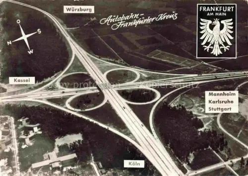 AK / Ansichtskarte Autobahn Autostrada Autoroute Highway Frankfurt am Main Koeln Kassel Wuerzburg 
