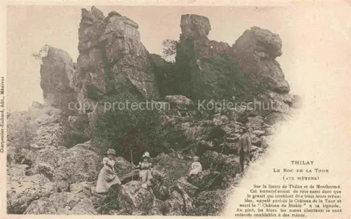 AK / Ansichtskarte Thilay 08 Ardennes Roc-de-la-Tour Granit-Felsen Château-du-Diable Monthermé Wanderer Natur