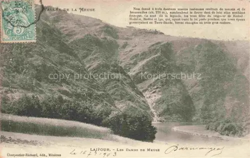 AK / Ansichtskarte Laifour Charleville-Mezieres 08 Ardennes Vallée-de-la-Meuse Les-Dames-de-Meuse Felsen Fluss Maeander Wald Berge