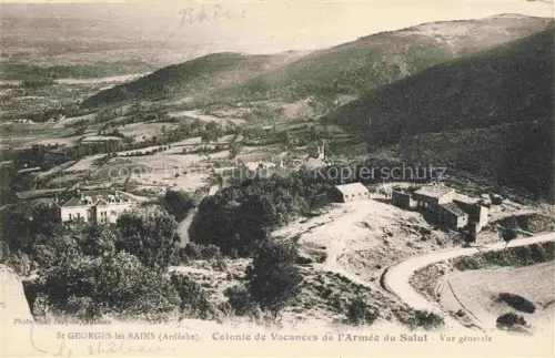AK / Ansichtskarte Saint-Georges-les-Bains Privas 07 Ardeche Colonie-de-Vacances Armée-du-Salut Rhône Tal Haeuser Berge Weg Hochpunkt