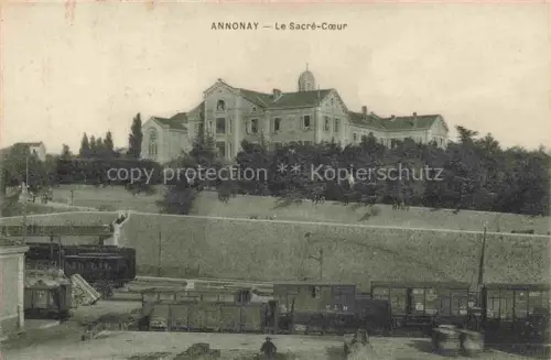 AK / Ansichtskarte Annonay Tournon 07 Ardeche Sacré-Cur Kirche Eisenbahn PLM-Waggons Bahnhof Rue-Sadi-Carnot Viviers Huegel