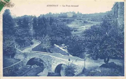 AK / Ansichtskarte Annonay Tournon 07 Ardeche Pont-Arnaud Bruecke Fluss Landschaft Baeume Huegel Strasse