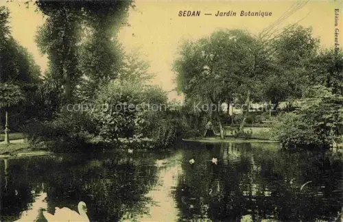 AK / Ansichtskarte SEDAN 08 Ardennes Jardin-Botanique Teich Schwaene Baeume Park Aulnay-sous-Bois Avenue-du-Clocher