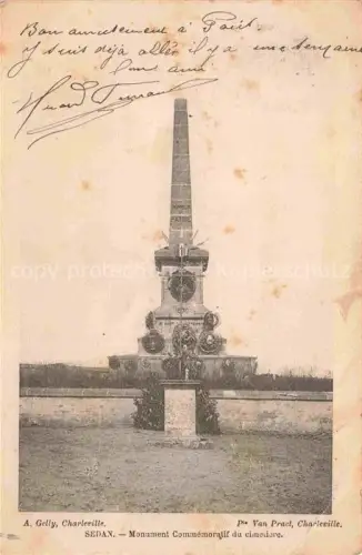 AK / Ansichtskarte SEDAN 08 Ardennes Monument-Commémoratif Friedhof Obelisk 1870 Kriegsdenkmal Rouffach Rufach