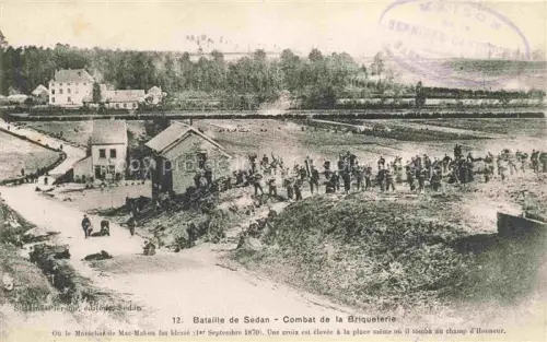 AK / Ansichtskarte SEDAN 08 Ardennes Bataille-de-Sedan Combat-de-la-Briqueterie Soldaten Schlachtfeld 1870 Mac-Mahon Donchery Villersexel
