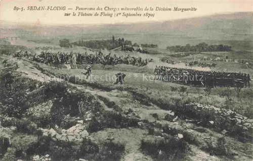 AK / Ansichtskarte Floing SEDAN 08 Ardennes Plateau-de-Floing Division-Margueritte Schlachtfeld Kavallerie Soldaten Infanterie Huegel
